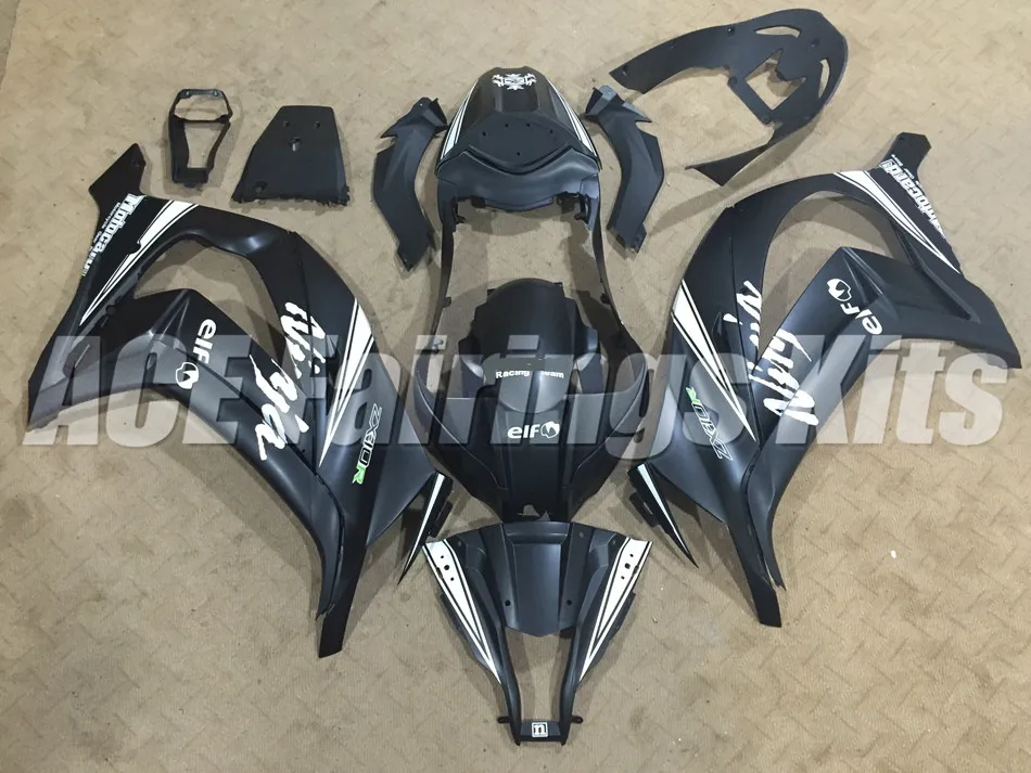 

New (Injection mold) ABS Full Fairing Kit Fit For Kawasaki Ninja ZX-10R ZX10R 2011-2015 11 12 13 14 15 Fairings black matte elf