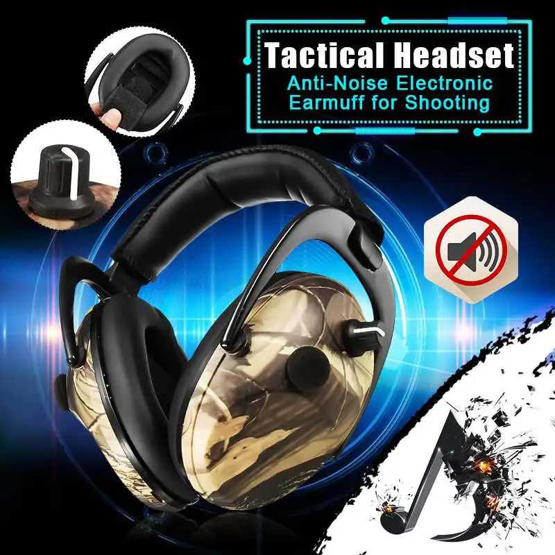 

Anti-noise Impact Sound Amplification Electronic Shooting Earmuff Tactical Hunting Hearing Protective Headset
