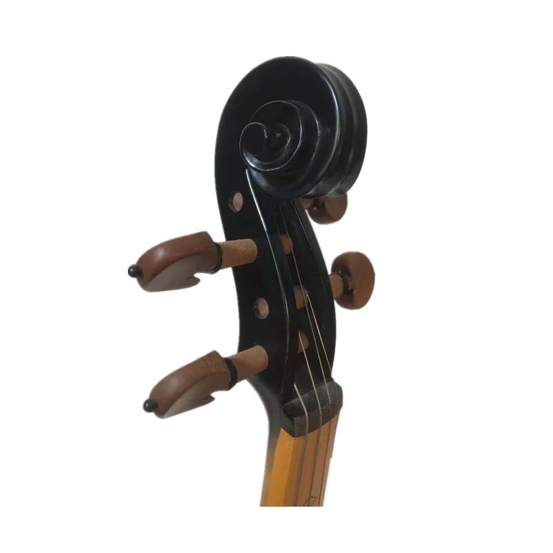Black Electric Acoustic Violin 4/4 Maple Spruce handmade Advance sound