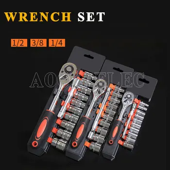 

12pcs/box Wrench Set Universal keys Multi-Function Adjustable Portable Torque Ratchet Oil Filter Spanner Hand Tools 10mm 6.35mm