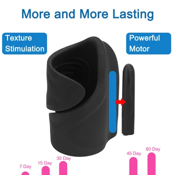 Vibrating Penis Pump Cock Sleeve Vibrators For Men Delay Ejaculation Exerciser On Glans Trainer Sex Toys Male Masturbator Erotic 2