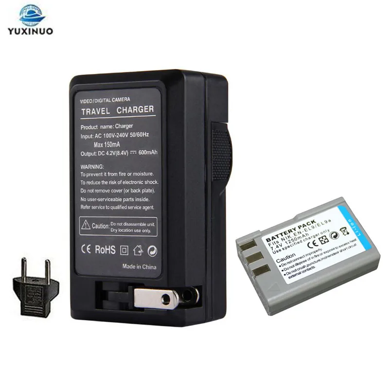 Аккумулятор ENEL9 7 4 мА · ч 1250 в EN-EL9 EN-EL9A ENEL9A для цифровой камеры Nikon D40 D60 D40X D5000 D3000 D3X
