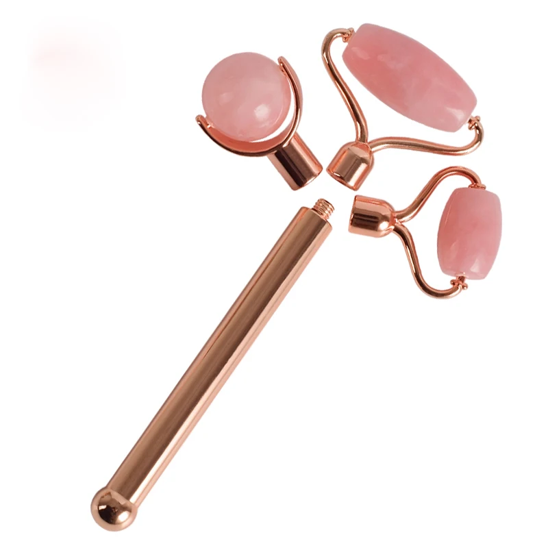 

Natural powder crystal jade container massage roller ball massage V face jade push face eye jade massage device