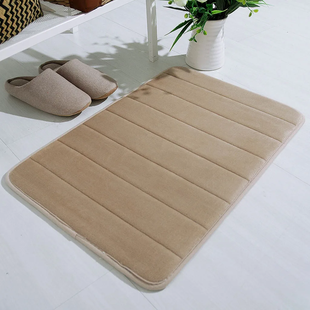 12 Colors Non-slip Mat Absorbent Soft Memory Foam Mat Bath Bathroom Bedroom  Floor Shower Rug Decor Suitable For Home Use