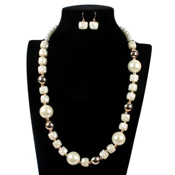 

New fashion jewelry long shaped imitation pearl sweater chain necklace 7680