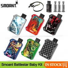 Новейший smoant Battlestar Детский комплект для Vape 750 мАч батарея с 2 мл Pod картридж 0.6ohm 1.2ohm комплект электронной сигареты