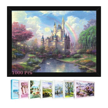 

Puzzles For Adults kids Puzzle 1000 Pieces Architectural landscape Series The Great Wall And The Seaside Town Children's Toys