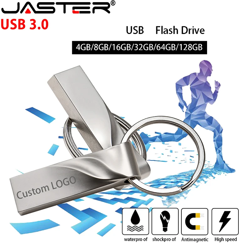 Новый флеш накопитель JASTER USB 3 0 мини флешка металлический 4 ГБ 8 16 32 64 U диск модный
