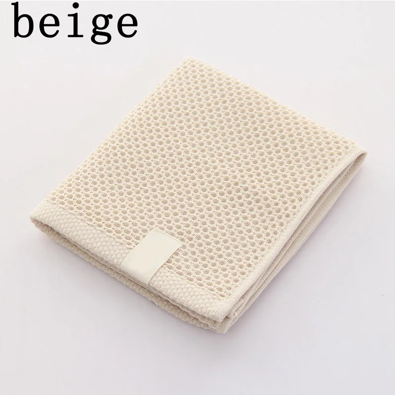 beige Японский стиль, 1 шт., абсорбирующие аксессуары для ванной комнаты, однотонное полотенце из хлопка, 72*32 см, мягкое Вафельное полотенце в виде сот - Цвет: beige