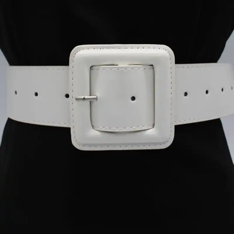 black square buckle belt