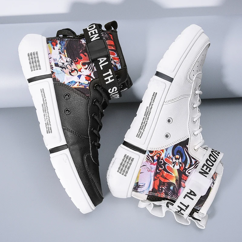 

EKOPCZ 2019 Autumn Men High Top Sneakers Winter Comfortable Men Casual Shoes Lace Up chaussure homme tenis masculino Trainers