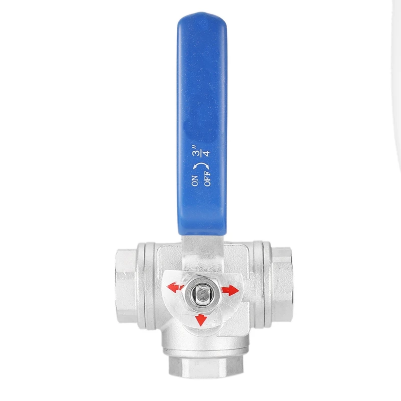 

Internal Thread 3 Way T Type 304 Stainless Steel Ball Valve -DN20