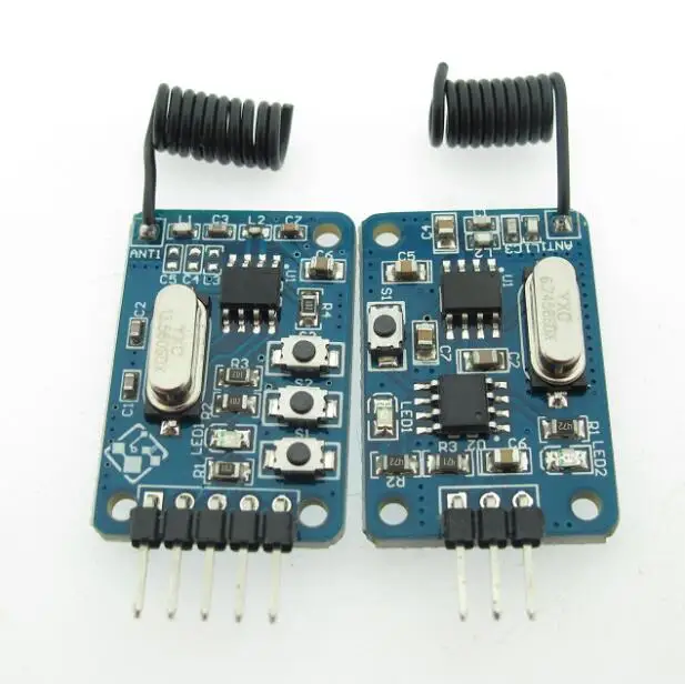 

433M wireless transmitter switch / 62 EV1727 code / 3 way button / 15 decoding module 5V (receiver module + transmitter module)