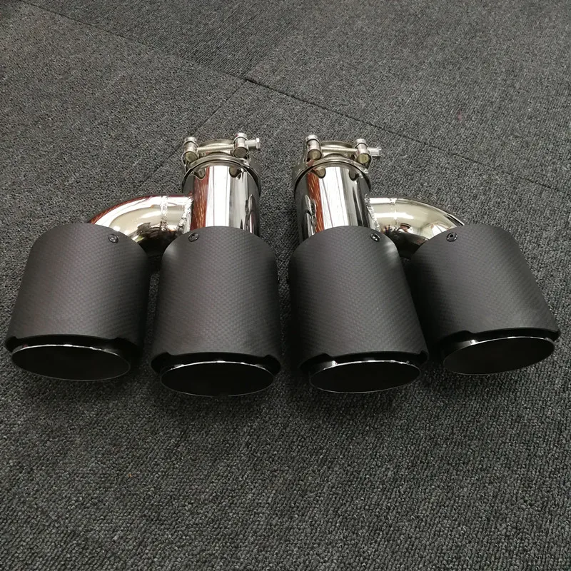 Двойной наконечник выхлопной трубы Akrapovic из нержавеющей стали для автомобиля из углеродного волокна ID 63 мм(2,") OD 89 мм(3,5") Наконечник Выхлопной Трубы для автомобиля-Стайлинг выхлопной машины