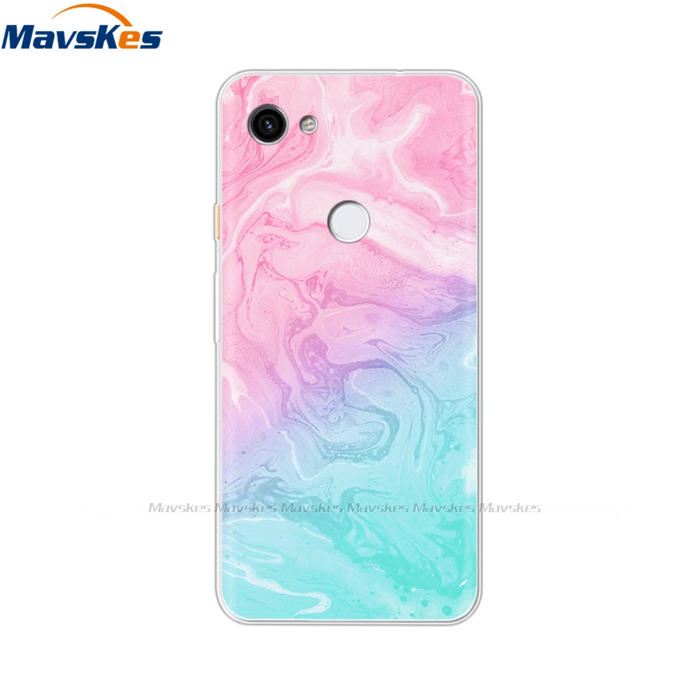 Silicone Case for Google Pixel 3A Shockproof Transparent Floral