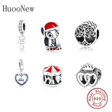 Подвеска на соски для детей, браслет Pandora, 925 пробы, серебряное Созвездие, буквы, алфавит, сделай сам