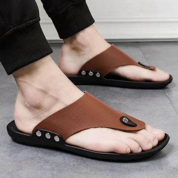 

Comfortable Sandals Summer Men Beach Flip Flops Shoes Sandals Open Toe Slippers Indoor Outdoor Flip Flops Male Shoes