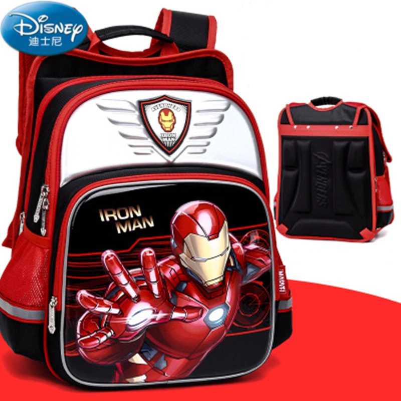 Children 3D Iron Man Hard Case Schoolbag Waterproof Protecting Spine Backpack