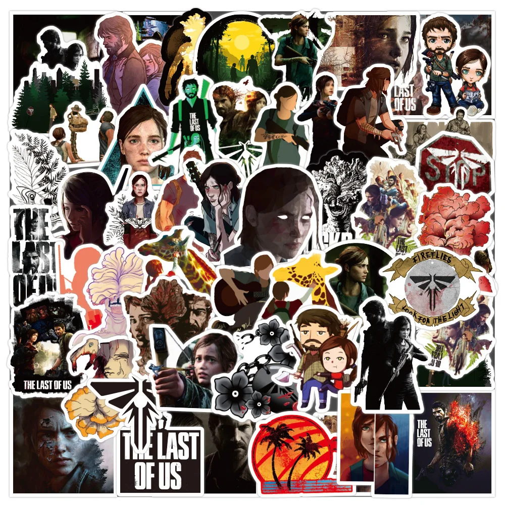 

50pcs Anime The last of us Game Stickers Laptop Bicycle Skateboard Guitar Car Waterproof Cool Graffiti Decal Sticker Kid Toy