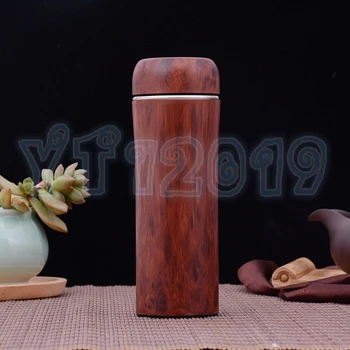 

30pcs Stainless Steel Water Bottles 2 Colors Double Wall Insulation Tea Cups Wooden Bamboo Color Thermos Cups ZA6815