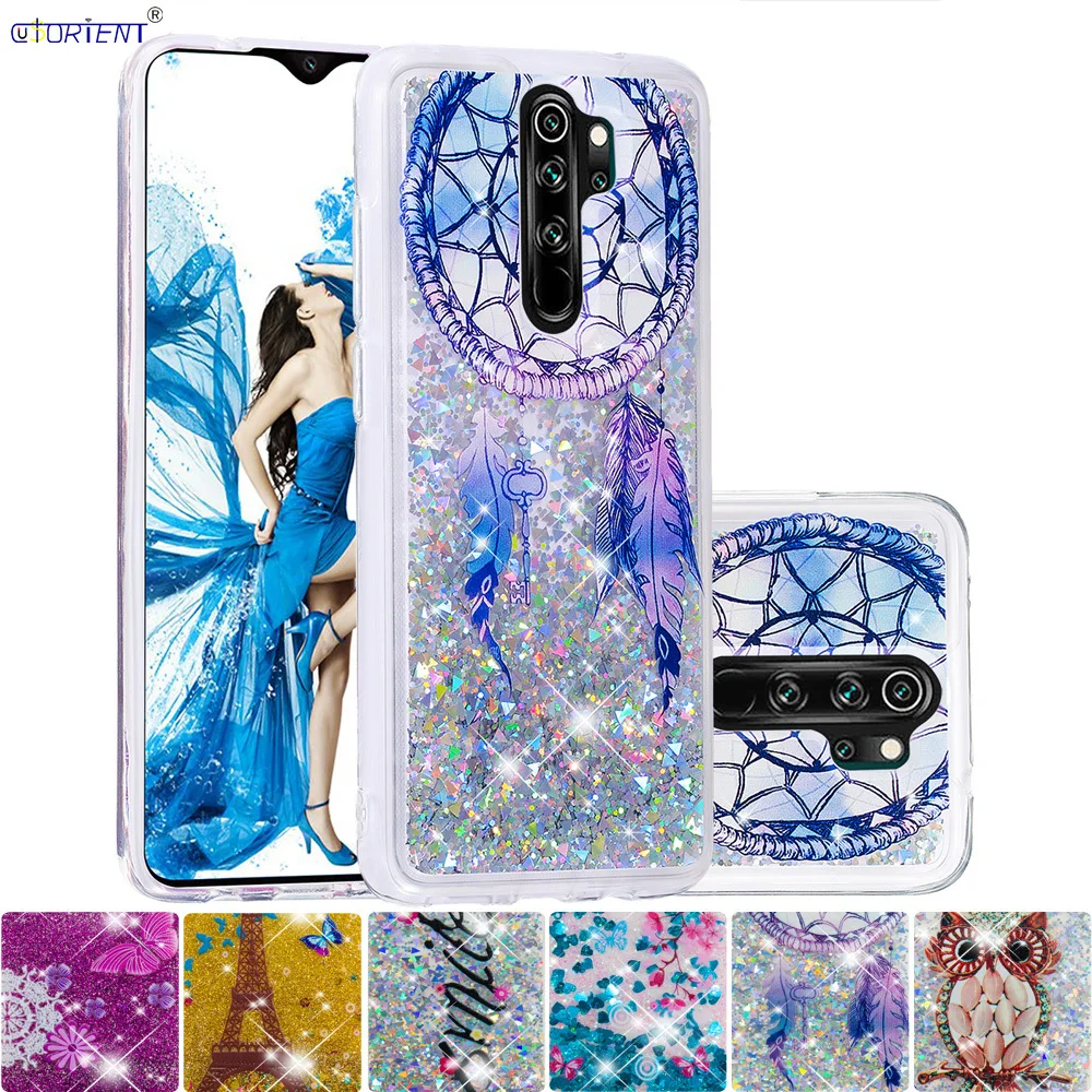 Для Xiao mi Red mi Note 8 Pro милый Блестящий силиконовый мягкий чехол Xao mi xiomi Red mi Note8 7 6 Pro Блестящий жидкий плавучий чехол