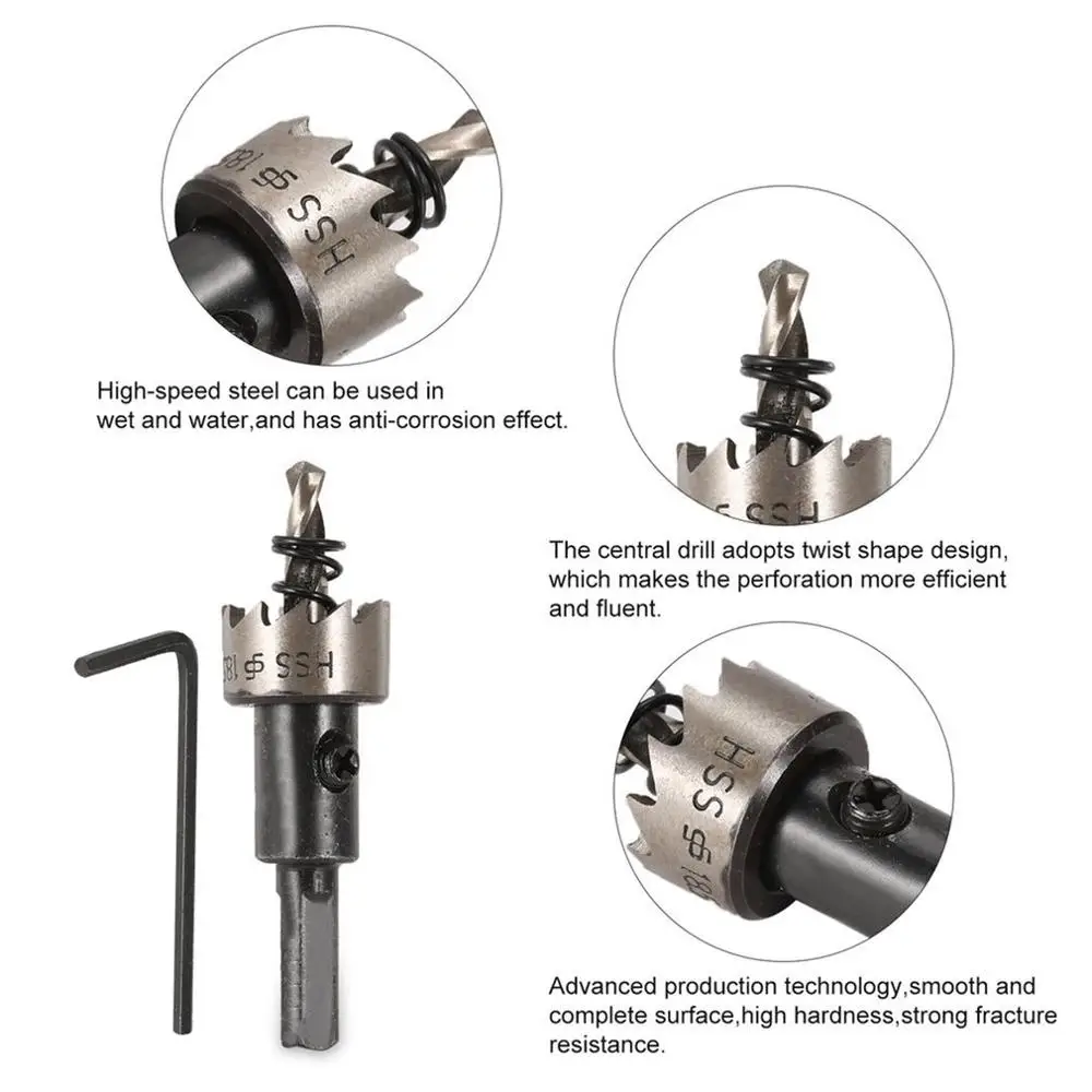 18,5 мм твердосплавный наконечник HSS сверла из нержавеющей стали отверстие пилы металла древесины сверлильный инструмент отверстие режущего инструмента для установки замков