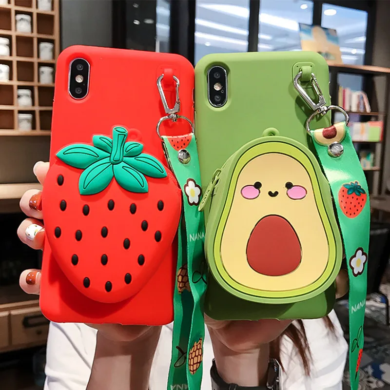 Чехол Кошелек с фруктами и молнией для телефона Huawei Mate 30 Lite mate 9 10 20 pro nova 2 3i 5 6 4G 5G