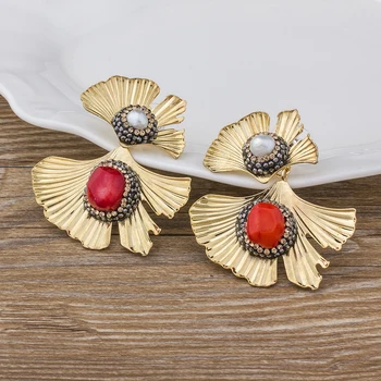 

Hot Sale Fashion Copper Zircon Drop Earrings Gold Color CZ Pendant Dangle Earring For Women Bohemian Beach Summer Jewelry