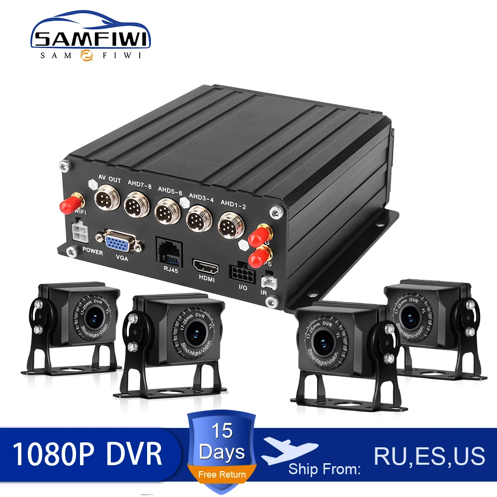 Grabador de vídeo 4G WIFI GPS 4CH/8CH/Channel para vehículo AHD, grabador de disco duro DVR para camión RV, sistema de Monitor seguridad VGA/ HDMI|Cámara DVR para coche| - AliExpress