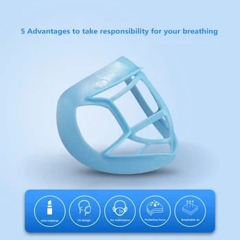 

Support Breathing Assist Help Mask Inner Cushion Bracket Silicone Reusable Mask Bracket Face Mask Holder 3D Mouth Mask Dropship