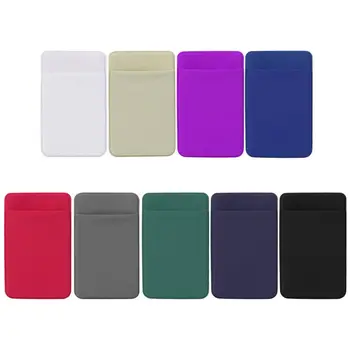 

New Elastic Mobile Phone Wallet Credit ID Card Holder Pocket Adhesive Sticker