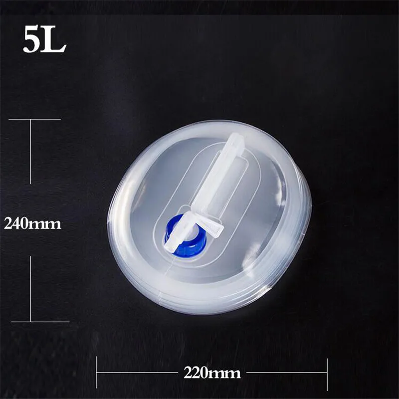 5L 10L 15L Foldable Water Carrier Container Portable Outdoor Water Bucket Collapsible With Tap Camping Pump Bottle