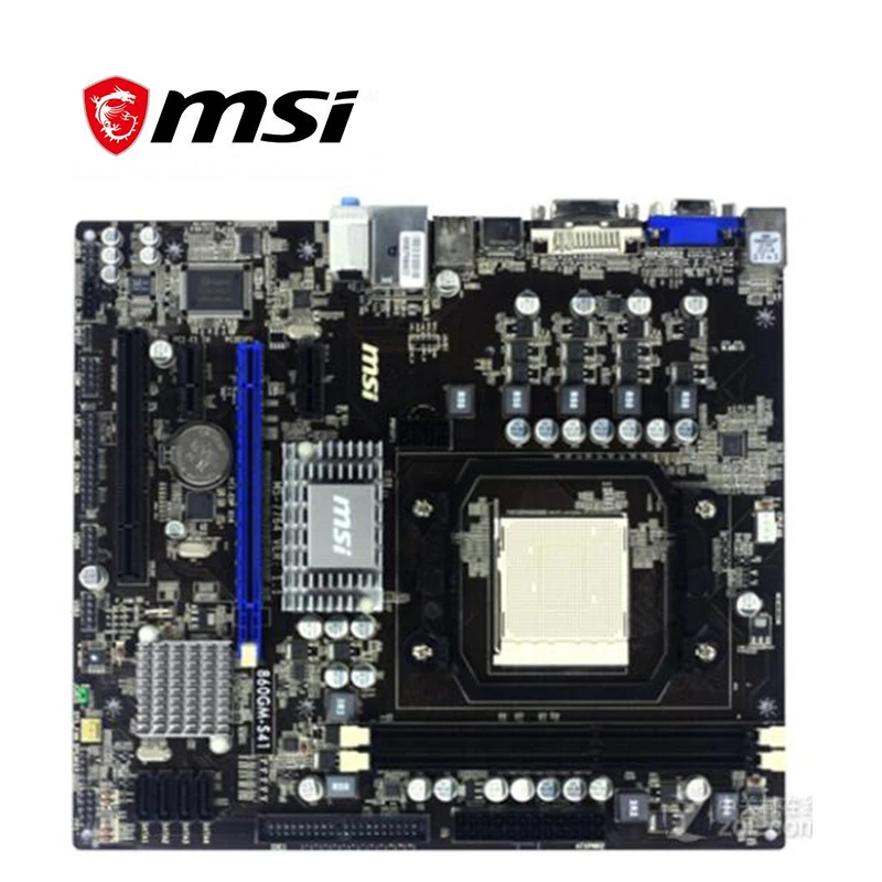 Материнская плата для ПК MSI 860GM-S41 USB2.0 SATA II AM3 DDR3 AMD 760G 760 б/у материнская настольного