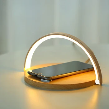 

Wireless Fast Charger Table Lamp Night Light Phone Holder Pad for iPhone Samsung