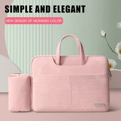 Bolso de cuero para ordenador portátil para mujer, maletín de transporte para Macbook Air 13,3, 14, 15,6 pulgadas