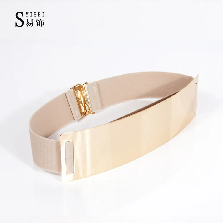 Khaki Hot Designer Belts for Woman Gold Silver Brand Belt Classy Elastic ceinture femme 5 color belt ladies Apparel Accessory - Цвет: Khaki