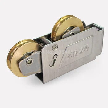 

90-Type Sliding Door Plastic Steel Window Pulley Aluminum Alloy Brass Wheel Muted Roller Track Hardware