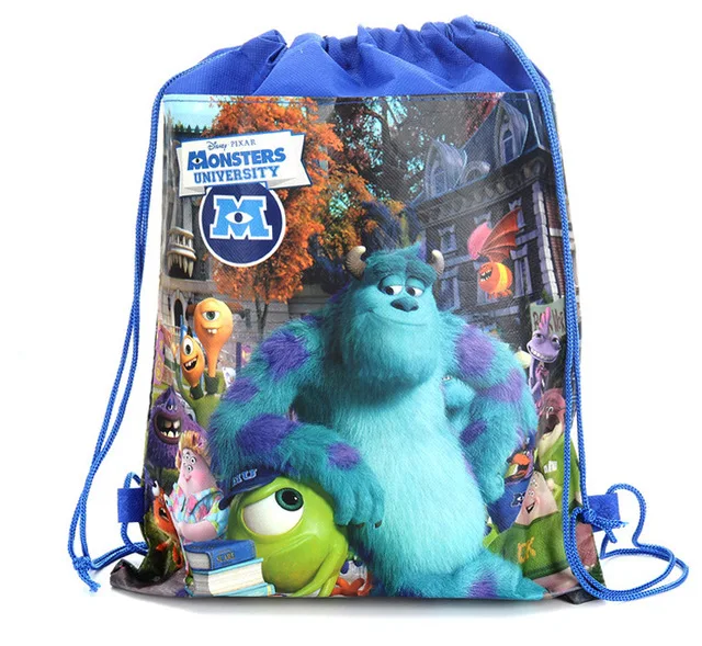 Детский рюкзак с героями мультфильмов disney, комплект для плавания, двухсторонний нетканый рюкзак на шнурке, водонепроницаемые дорожные сумки для хранения