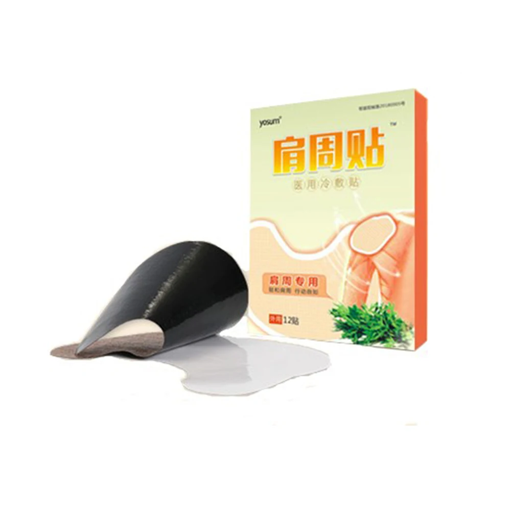 

12 Pieces Moxibustion Shoulder Pain Relief Patch Chinese Herbs Wormwood Plaster Joint Warm Moxa Sticker Shoulder Health Care