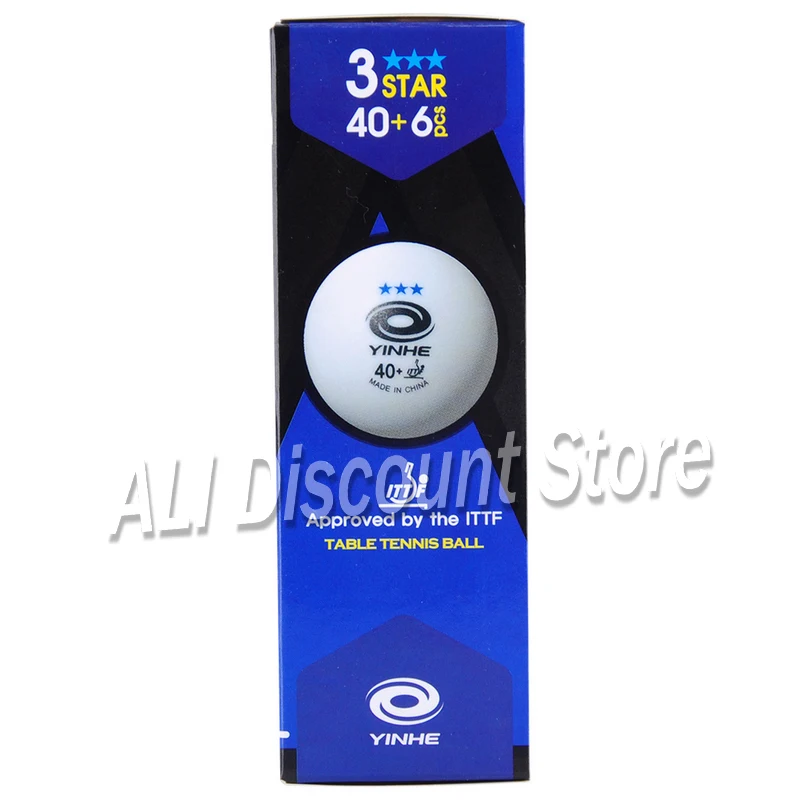 Оптом 60 шт Yinhe Galaxy 3 star бесшовные шарики для настольного тенниса пластиковые 40+ Ittf одобренные белые Поли шарики для пинг-понга