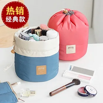 

Cosmetic bag new multifunctional Korea beam mouth cylinder storage bag waterproof bag travel wash bag cosmetic bag