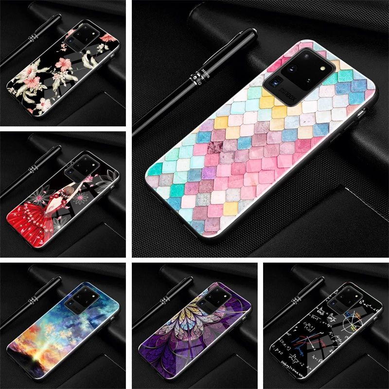 

For Samsung S20 Ultra Case 2020 Glass Hard Phone Back Cover Cases For Samsung Galaxy S20 Ultra G9880 Bumper Coque S 20 S20Ultra