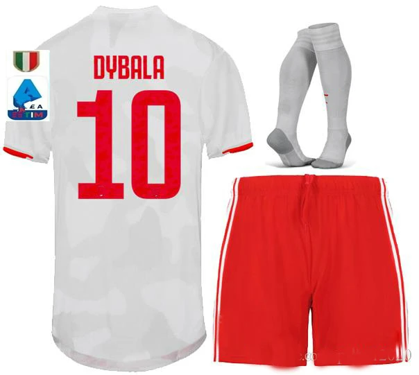 Горячая Распродажа juve Serie A patch soccer jersey DE LIGT Ronaldo комплект для взрослых+ носки футболка для футбола размер S-2XL - Цвет: Away