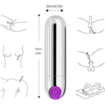 USB Recharge Strong Adult Sex Toys Product Bullet Vibrator 10 Speed Vibrating Mini Shape Waterproof G-spot Massage Stimulator 3