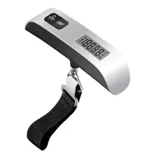 Цифровые весы для багажа, портативные ручные весы для багажа для путешествий, весы для чемодана с резиновой краской, датчик температуры