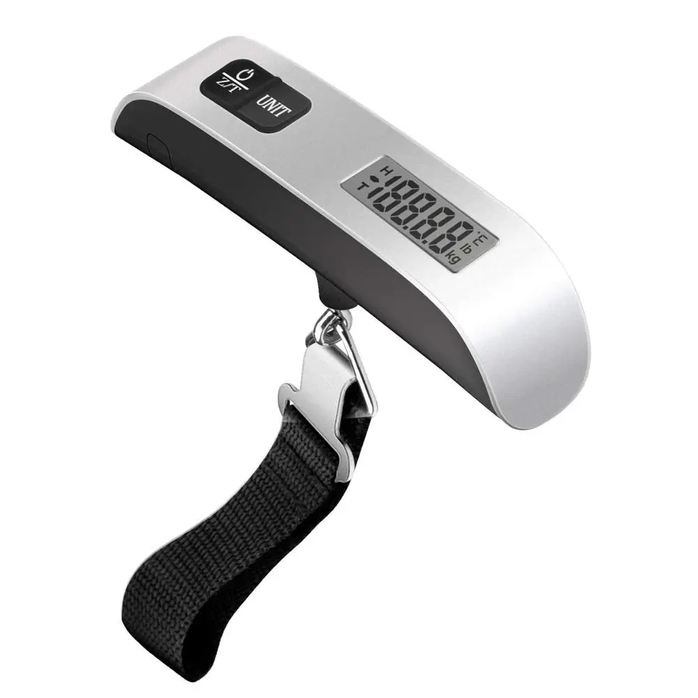 

Digital Hanging Luggage Scale, Portable Handheld Baggage Scale for Travel, Suitcase Scale with Rubber Paint, Temperature Sensor,