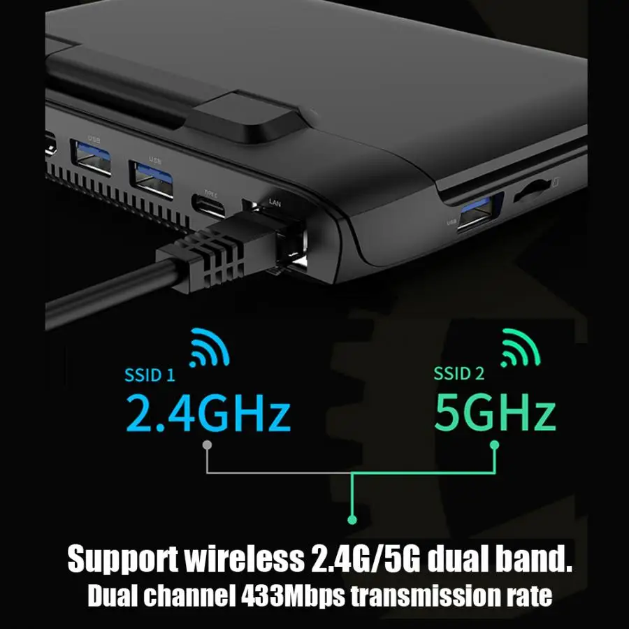 GPD MicroPC 8G+ 128G для Intel Celeron N4100+ Intel UHD Графика мини Тетрадь 6-дюймовый Дисплей 1280x720 Разрешение(110-240 V
