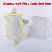 IP68 прозрачный Водонепроницаемый Пластик наружный кабель провода Разъем Железы электрическая 3-кабель распределительная коробка с терминал для ПК