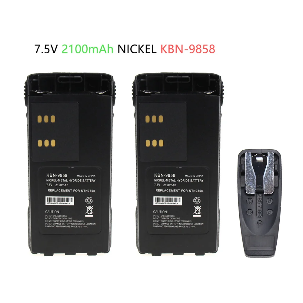 2X KBN 9858 2100 мА/ч замена Батарея Motorola XTS2500 PR1500 XTS1500 MT1500|Запчасти и аксессуары для