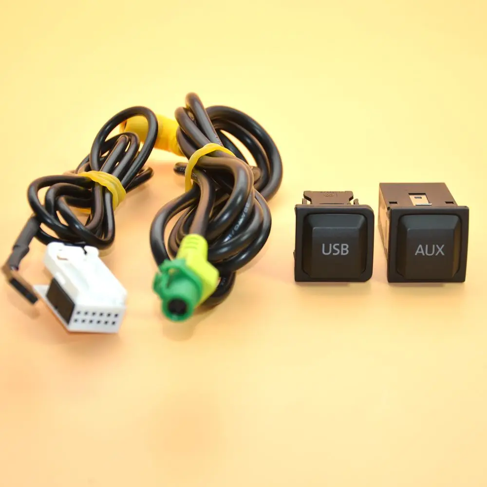 

Аудиоразъем Ausmarta AUX + USB для передачи данных и жгута проводов для Golf MK5 RCD 510 RNS31 5KD 035 724 A 5KD 035 726 A
